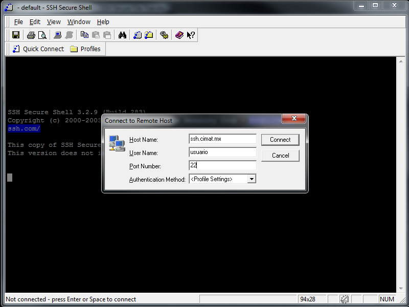 Usuarios Windows: Mediante un cliente de SFTP como SSH Secure Shell Client, 
			WinSCP o FileZilla ingresar al servidor de ssh.cimat.mx con tu nombre de usuario y contraseña.